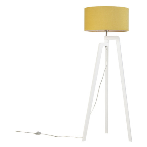 Moderní stojací lampa bílá s odstínem kukuřice 50 cm - Puros QAZQA