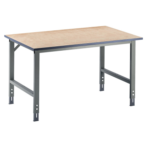 RAU Pracovní stůl, výškově přestavitelný, 760 - 1080 mm, deska z MDF, š x h 1000 x 800 mm, antra