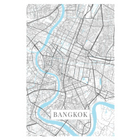 Mapa Bangkok white, 26.7x40 cm