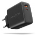 AXAGON ACU-PQ45 GaN nabíječka do sítě 45W, 2x port (USB-A + USB-C), PD3.0/PPS/QC4+/SFC 2.0/AFC/A