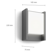 Philips Venkovní nástěnné svítidlo Philips LED Arbour UE, 1 světlo 2 700 K