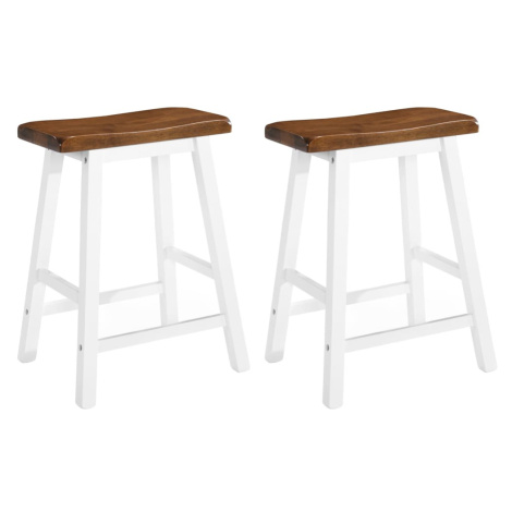 vidaXL Barové stoličky 2 ks masivní dřevo