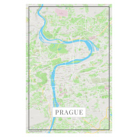 Mapa Praha color, 26.7x40 cm