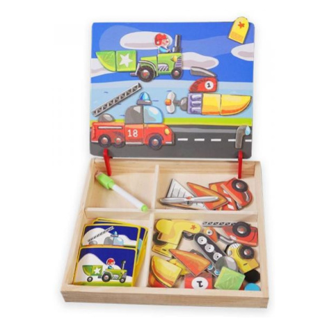 Dřevěná magnetická tabulka deluxe -dopravní prostředky Toys Group