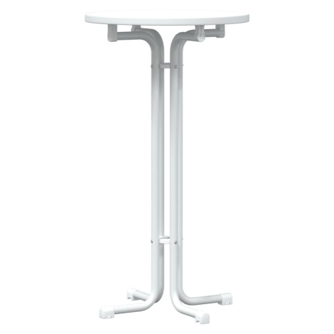 vidaXL Barový stůl bílý Ø 60 x 110 cm kompozitní dřevo a ocel