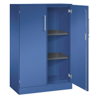 C+P Skříň s otočnými dveřmi ASISTO, výška 1292 mm, šířka 800 mm, 2 police, enciánová modrá/enciá