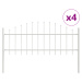 vidaXL Zahradní plot 4 pcs Bílá 170 x 140 cm Práškově lakovaná ocel