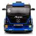 mamido Dětský elektrický kamion Mercedes Axor LCD MP4 s návěsem modrý