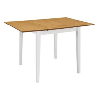 Rozkládací jídelní stůl bílý (80–120) × 80 × 74 cm MDF, 247625