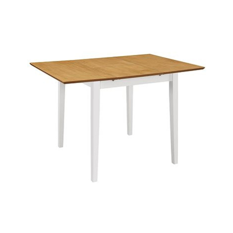 Rozkládací jídelní stůl bílý (80–120) × 80 × 74 cm MDF, 247625 SHUMEE