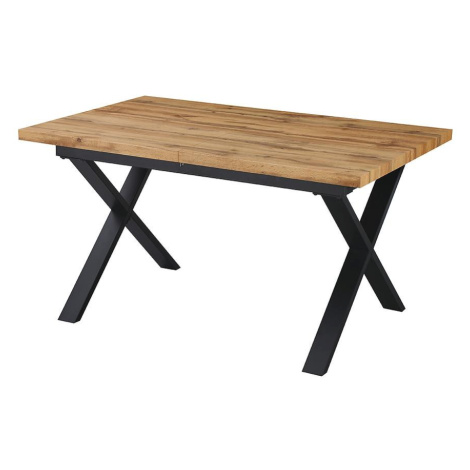 Rozkládací stůl Idaho 12555 140-180x90 přírodní/černá BAUMAX