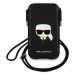 Karl Lagerfeld Handbag KLHCP12MOPHKHK 6,1" black hardcase Saffiano Ikonik Karl`s Head (KLHCP12MO