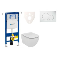 Cenově zvýhodněný závěsný WC set Geberit do lehkých stěn / předstěnová montáž+ WC Ideal Standard