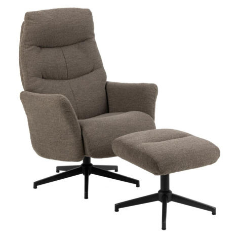 Actona Polohovací křeslo s podnožkou London taupe