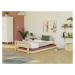 Benlemi Dřevěná výsuvná přistýlka SLEEP pod postel na kolečkách Zvolte barvu: Transparentní vosk