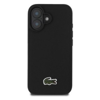 Lacoste Iconic Petit Pique Woven Logo MagSafe Zadní Kryt pro iPhone 16 Black