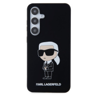 Zadní kryt Karl Lagerfeld Liquid Silicone Ikonik NFT pro Samsung Galaxy S24+, black