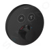 Hansgrohe 15743670 - Termostatická baterie pod omítku pro 2 spotřebiče, matná černá