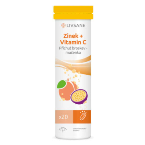 LIVSANE Šumivé tablety Zinek + Vitamin C 20ks