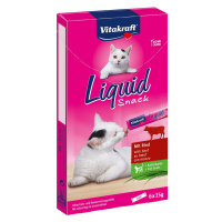 Vitakraft Cat liquid Snack hovězí a inulin 3 × 6 kusů