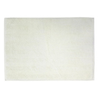 Koupelnová předložka Ocean, BIO bavlna, krémová, vlnkovaný vzor, 50x70 cm