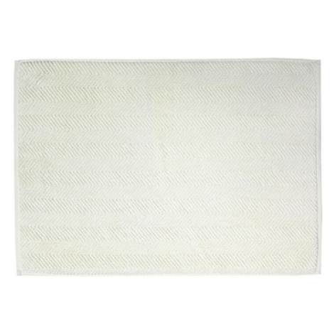 Koupelnová předložka Ocean, BIO bavlna, krémová, vlnkovaný vzor, 50x70 cm Asko
