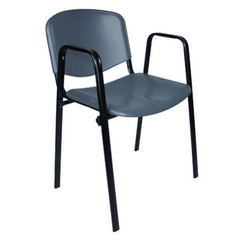 Konferenční židle ISO plastová s područkami RAL-7016 Mazur