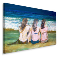 MyBestHome BOX Plátno Tři Ženy U Moře Varianta: 100x70
