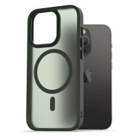 AlzaGuard Matte Case Compatible with Magsafe pro iPhone 14 Pro tmavě zelený