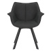 LuxD Designová otočná židle Kiara antik šedá