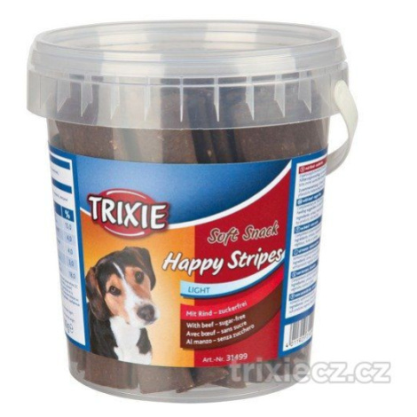 Pochoutka dog HAPPY stripes hovězí pásky (trixie) - 500g