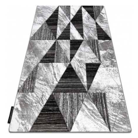 Dywany Lusczow Kusový koberec ALTER Nano trojúhelníky šedý