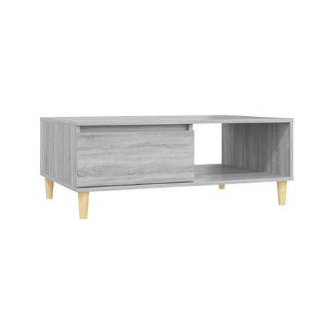 SHUMEE Konferenční stolek šedý sonoma 90 × 60 × 35 cm dřevotříska, 813171