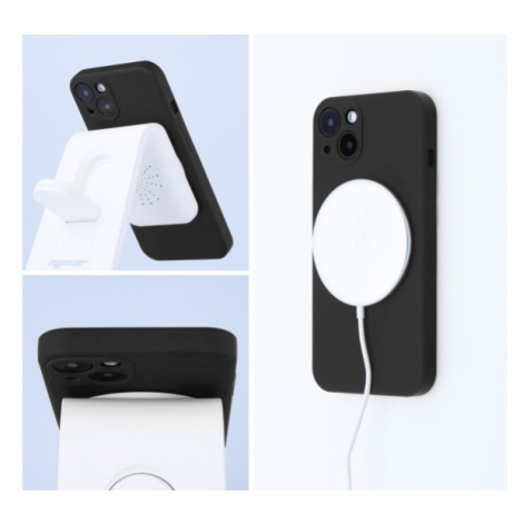 Zadní kryt Silicone Mag Cover compatible with MagSafe pro Apple iPhone 13, černá