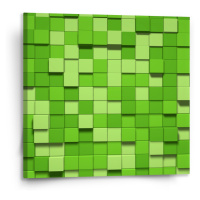 Sablio Obraz Green Blocks 3D - 110x110 cm