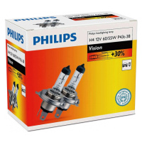 Philips SADA 2x Autožárovka Philips VISION 12342PRC2 H4 P43t-38/60W/55W/12V 3200K