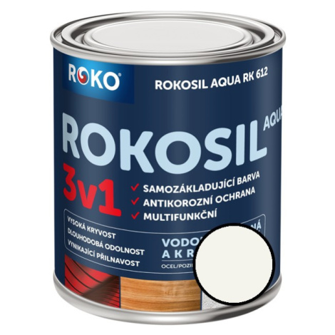Barva samozákladující Rokosil Aqua 3v1 RK 612 1000 bílá, 3 l ROKOSPOL