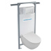 Alcadrain podomítkový set pro komfort C202 +tlačítko +WC mísa závěsná rimless se sedatkem soft c