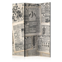 Paraván Vintage Newspapers Dekorhome 225x172 cm (5-dílný)