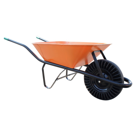 J.A.D. TOOLS kolečko stavební, plná pryž, 60 l, oranžové