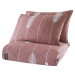 Růžový přehoz přes postel se 2 povlaky na polštář z ranforce bavlny Mijolnir Modena, 225 x 240 c