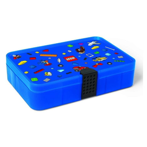 Lego® iconic úložný box s přihrádkami - modrá