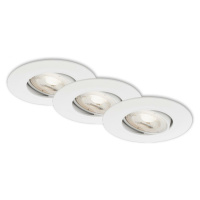 BRILONER 3ks sada LED vestavné svítidlo, pr. 9 cm, 4,9 W, bílé BRI 7048-036