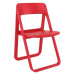 Zahradní židle skládací Dekorhome Červená,Zahradní židle skládací Dekorhome Červená