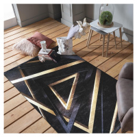 Štýlový koberec s geometrickým motívom