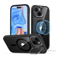 ESR Classic Hybrid Case with Stash Stand (HaloLock), Compatible with iPhone 15 Plus, Clear Black