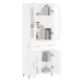 vidaXL Skříň highboard lesklá bílá 69,5 x 34 x 180 cm kompozitní dřevo