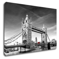 Impresi Obraz Tower Bridge černobílý - 90 x 60 cm