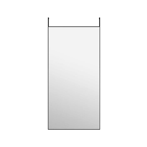 Shumee Na dveře černé 50 × 100 cm sklo a hliník