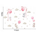 TULIMI Nálepky, dekorace na zeď Tulimi - Zajíc s balónky XXL, růžová